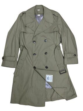 US ARMY NAVY MARINES DSCP Trench Coat Garrison Collection Rain Jacket Mens Large